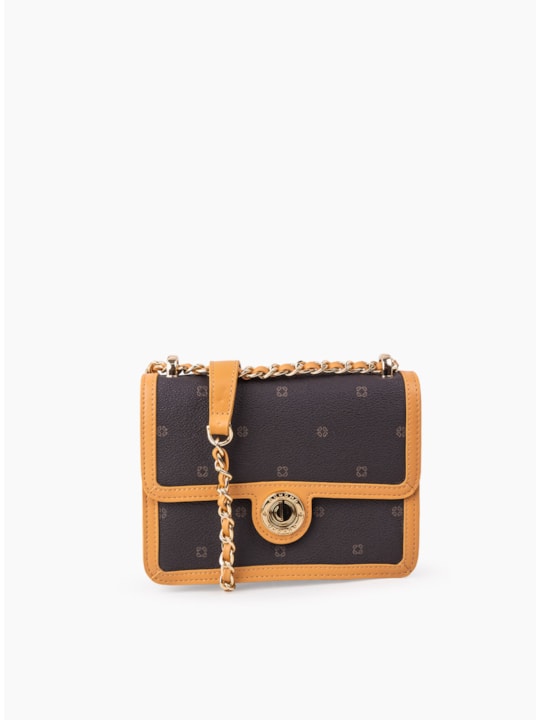 Bolsa Tiracolo Brown/Bege Monograma