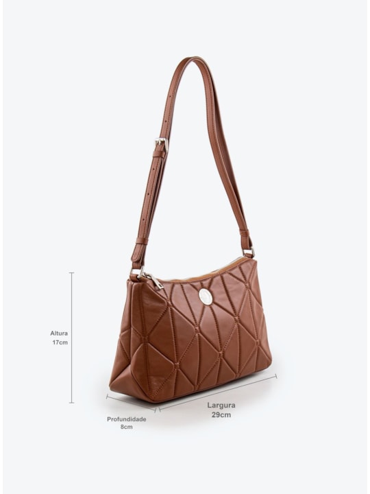 Bolsa Tiracolo de Couro Camel