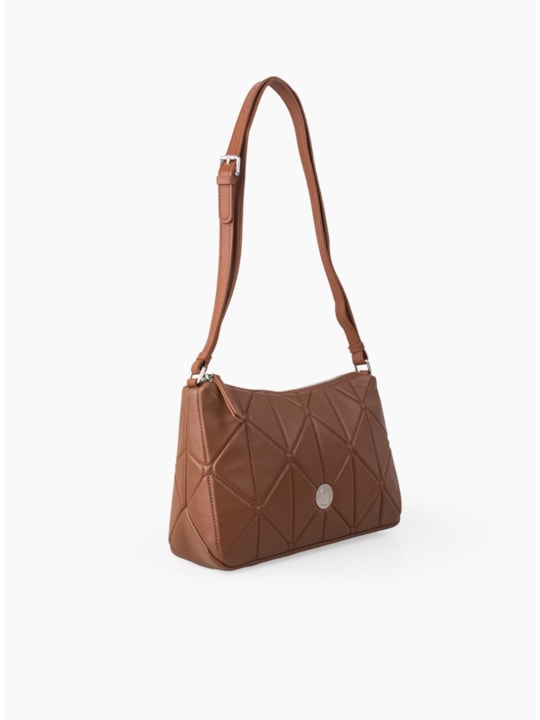 Bolsa Tiracolo de Couro Camel