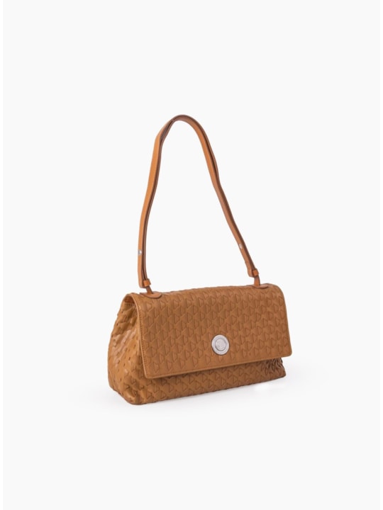 Bolsa Tiracolo de Couro Caramelo