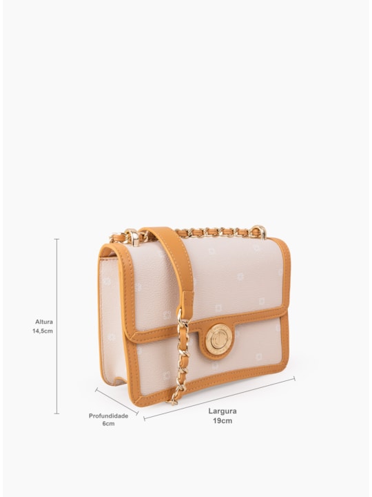Bolsa Tiracolo Monograma Off White/Bege