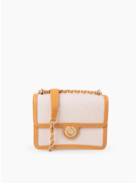 Bolsa Tiracolo Off White/Bege Monograma