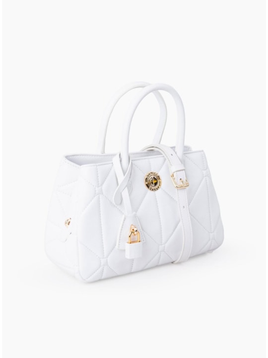 Bolsa Tote Matelassê de Couro Branca