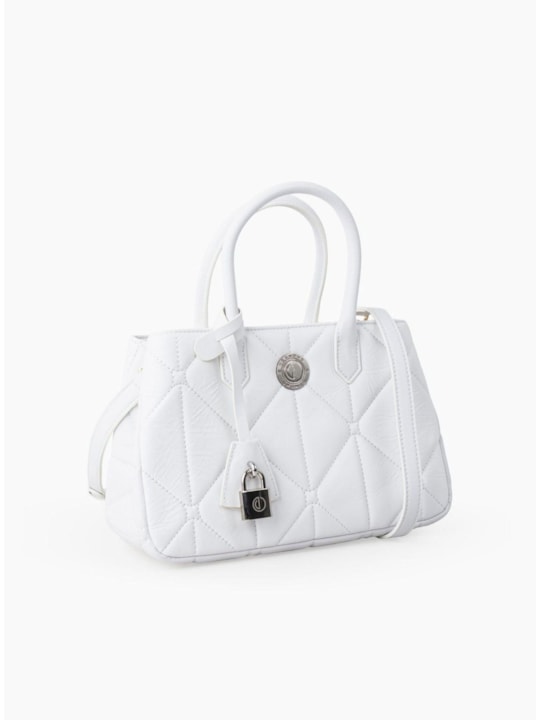 Bolsa Tote Matelassê de Couro Branca