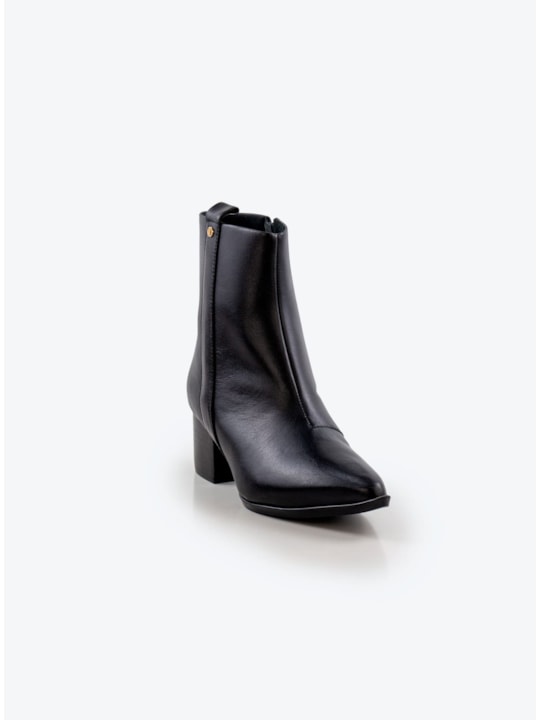 BOTA BICO FINO SALTO BLOCO MÉDIO COR PRETO
