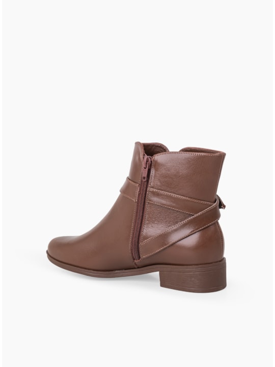Bota Cacau Couro Fivela