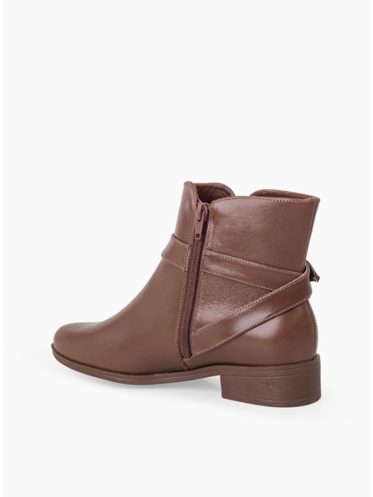 Bota Cacau Couro Fivela
