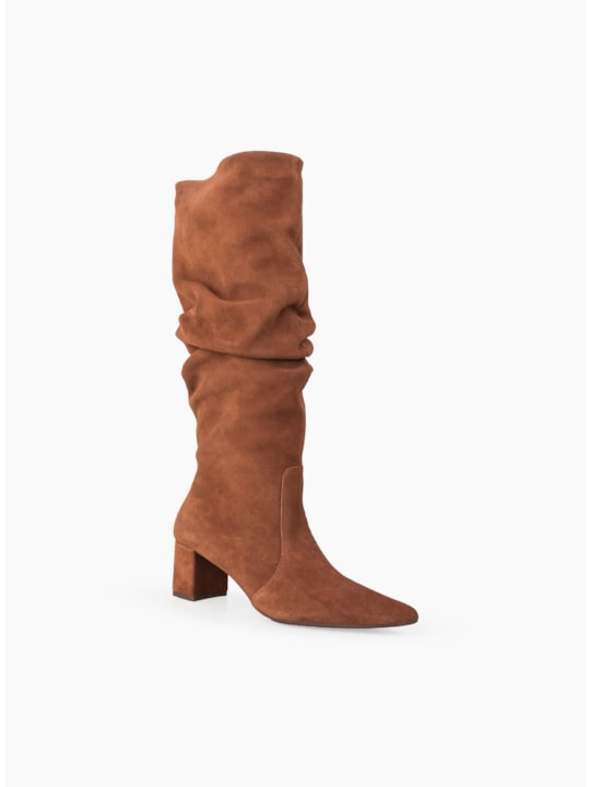 Bota Couro Camurça Havana Slouch
