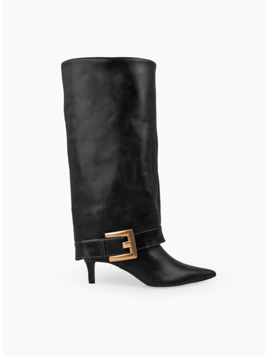 Bota Feminina Couro Caseina Preta