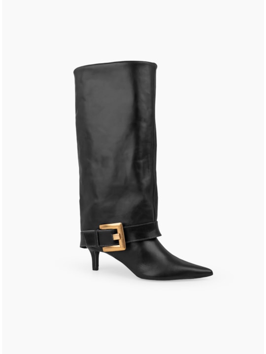 Bota Feminina Couro Caseina Preta