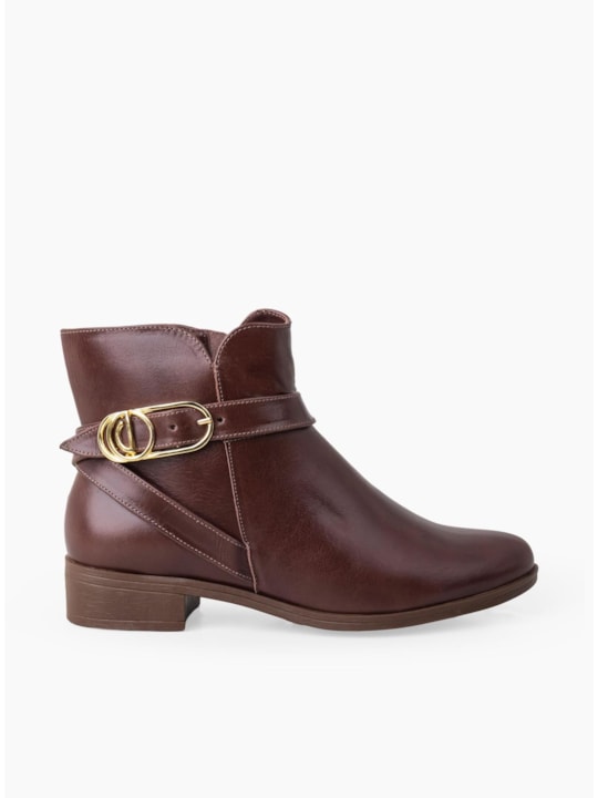 Bota Pinhão Couro Fivela