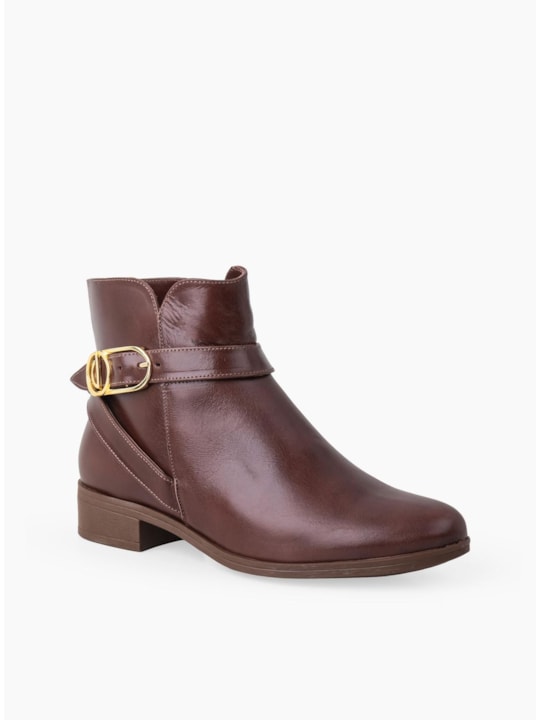 Bota Pinhão Couro Fivela