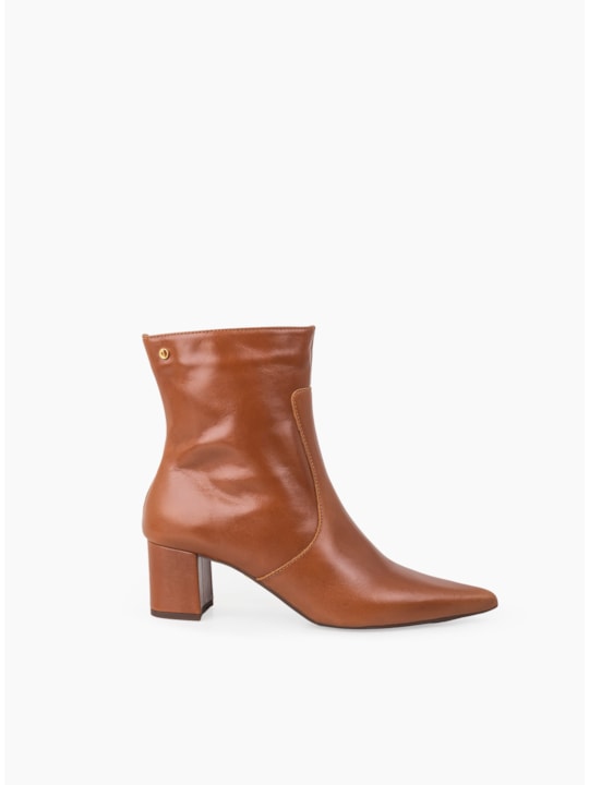 Bota Whisky Couro Salto Bloco
