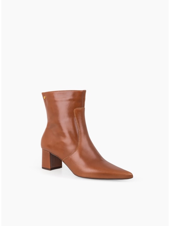 Bota Whisky Couro Salto Bloco