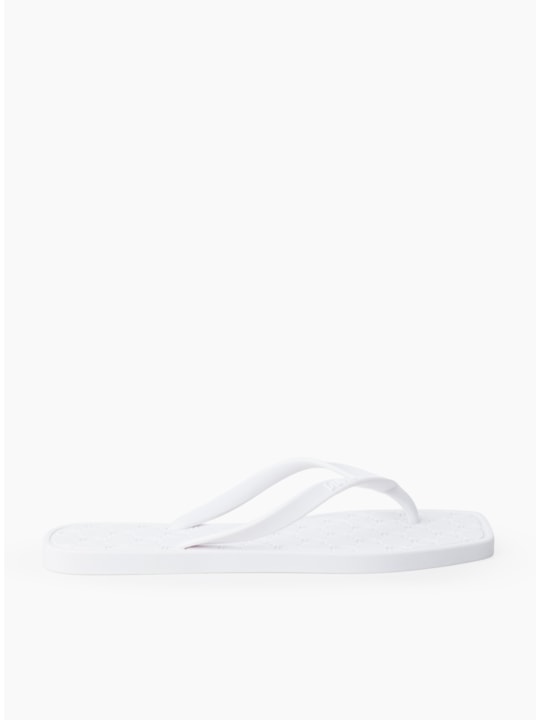Chinelo Injetado Bico Quadrado Branco