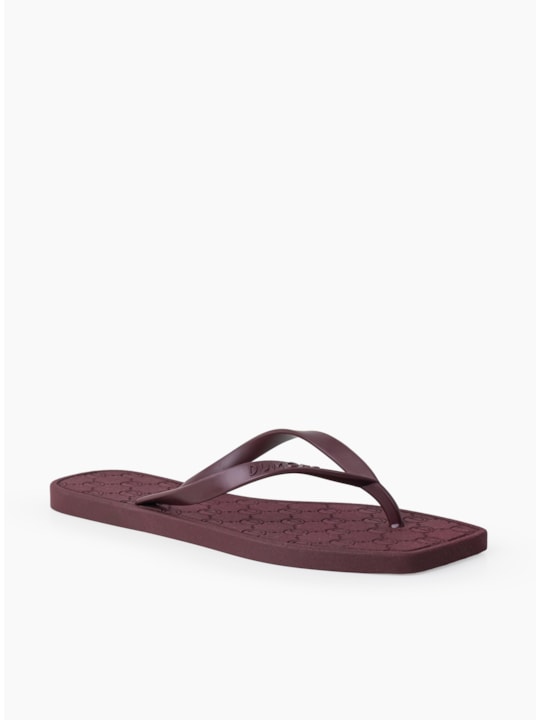 Chinelo Injetado Bico Quadrado Vinho