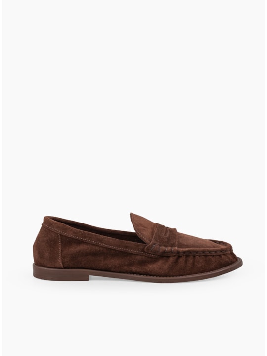 Mocassim Brownie Couro Camurça Manual