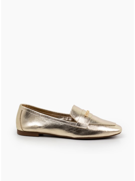 Mocassim Ouro Light Bico Quadrado