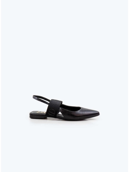 MULE BICO FINO ELÁSTICO DMD PRETO