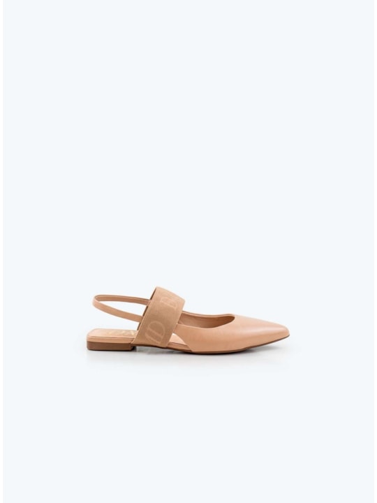 Mule Natural Couro Elástico DMD