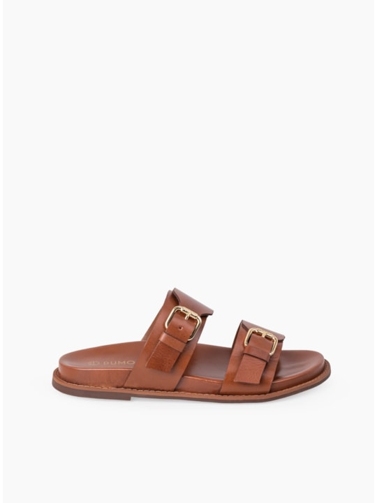 Papete Minimal Couro Whisky Fivela Dourada