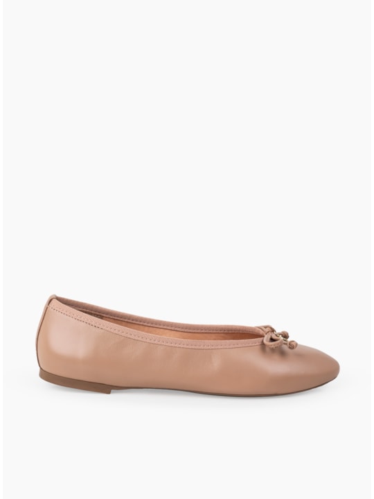 Sapatilha Couro Nude Bailarina