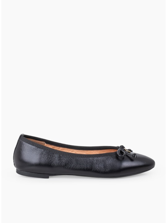 Sapatilha Couro Preto Bailarina