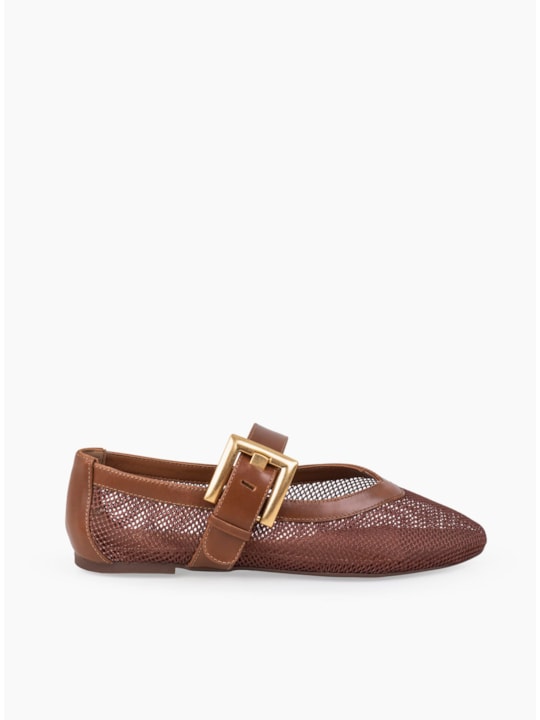 Sapatilha Feminina Tela Whisky Fivela