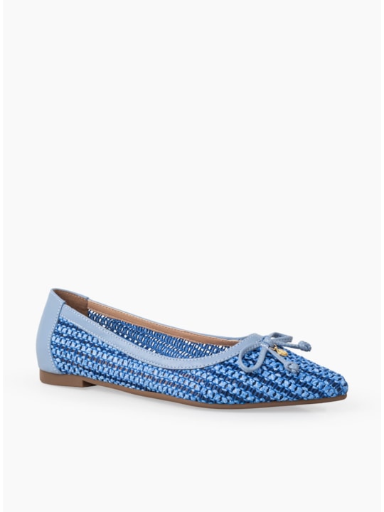 Sapatilha Feminina Trançada Denim