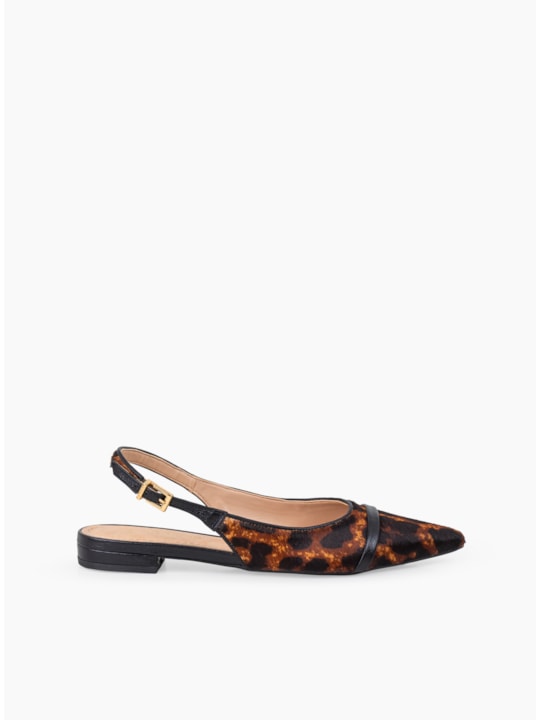 Sapatilha Pelo Leopardo Couro 