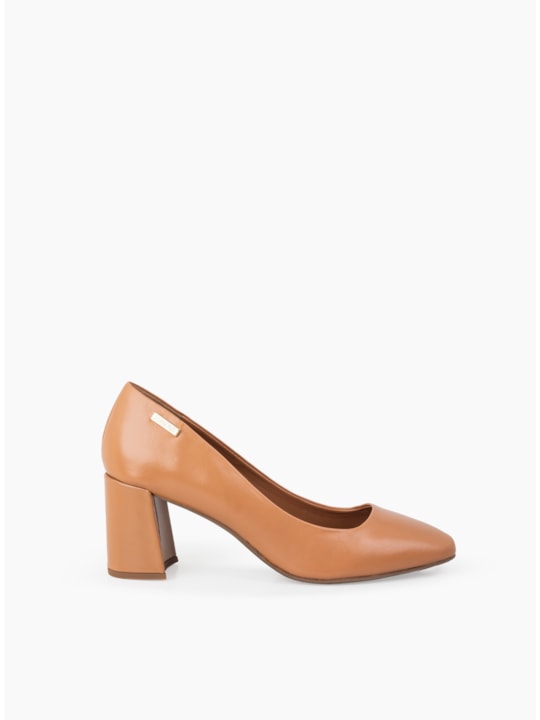 SCARPIN COURO VEGETAL NATURAL 
