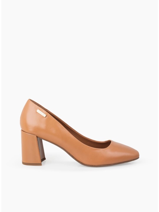 SCARPIN COURO VEGETAL NATURAL