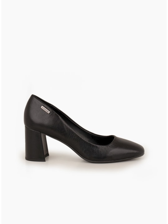 SCARPIN COURO VEGETAL PRETO