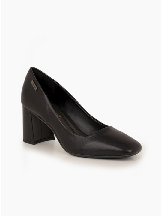 SCARPIN COURO VEGETAL PRETO