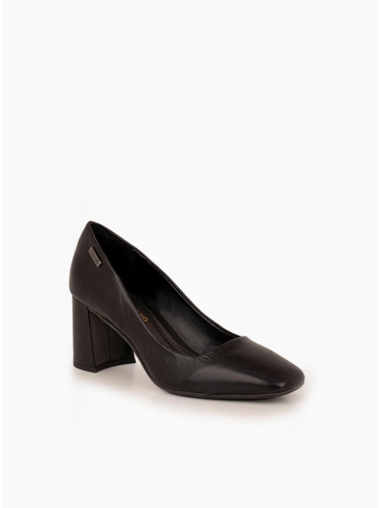 SCARPIN COURO VEGETAL PRETO