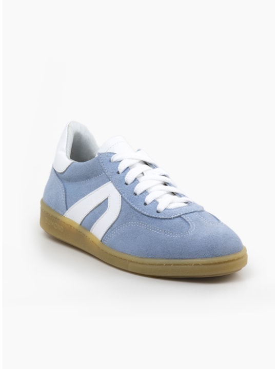 Tênis Casual Azul Camurça Amarração