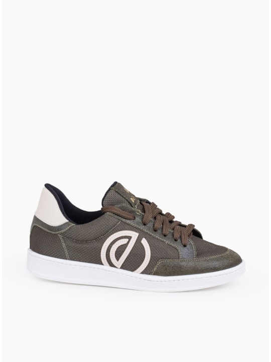 Tênis Casual Verde Militar Logo Feminino