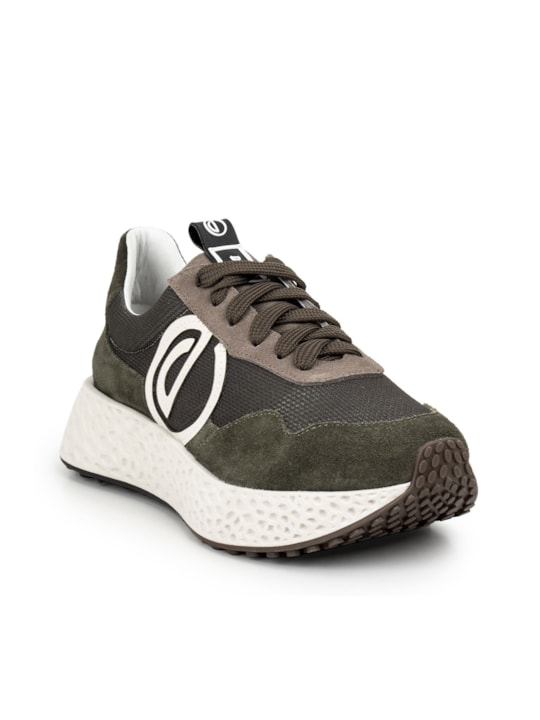 Tênis Chunky Camurça Verde Militar