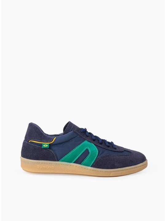 Tênis Copa Casual Azul Camurça Amarração