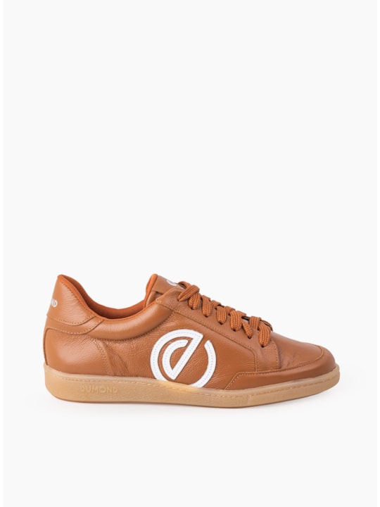 Tênis Couro Mocha Mousse Casual Premium