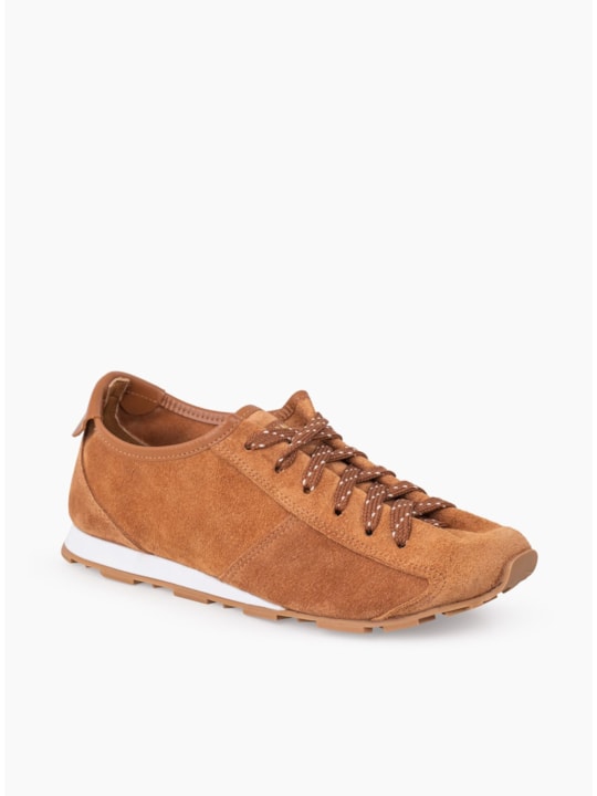 Tênis Feminino Camurça Caramelo Amarração