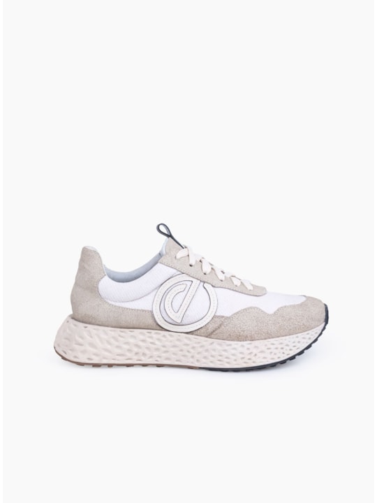 Tênis Feminino Camurça Marfim Chunky