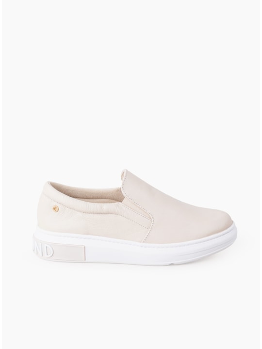 Tênis Slip On Couro Neve