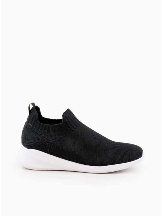 Tênis Slip On Knit Preto 